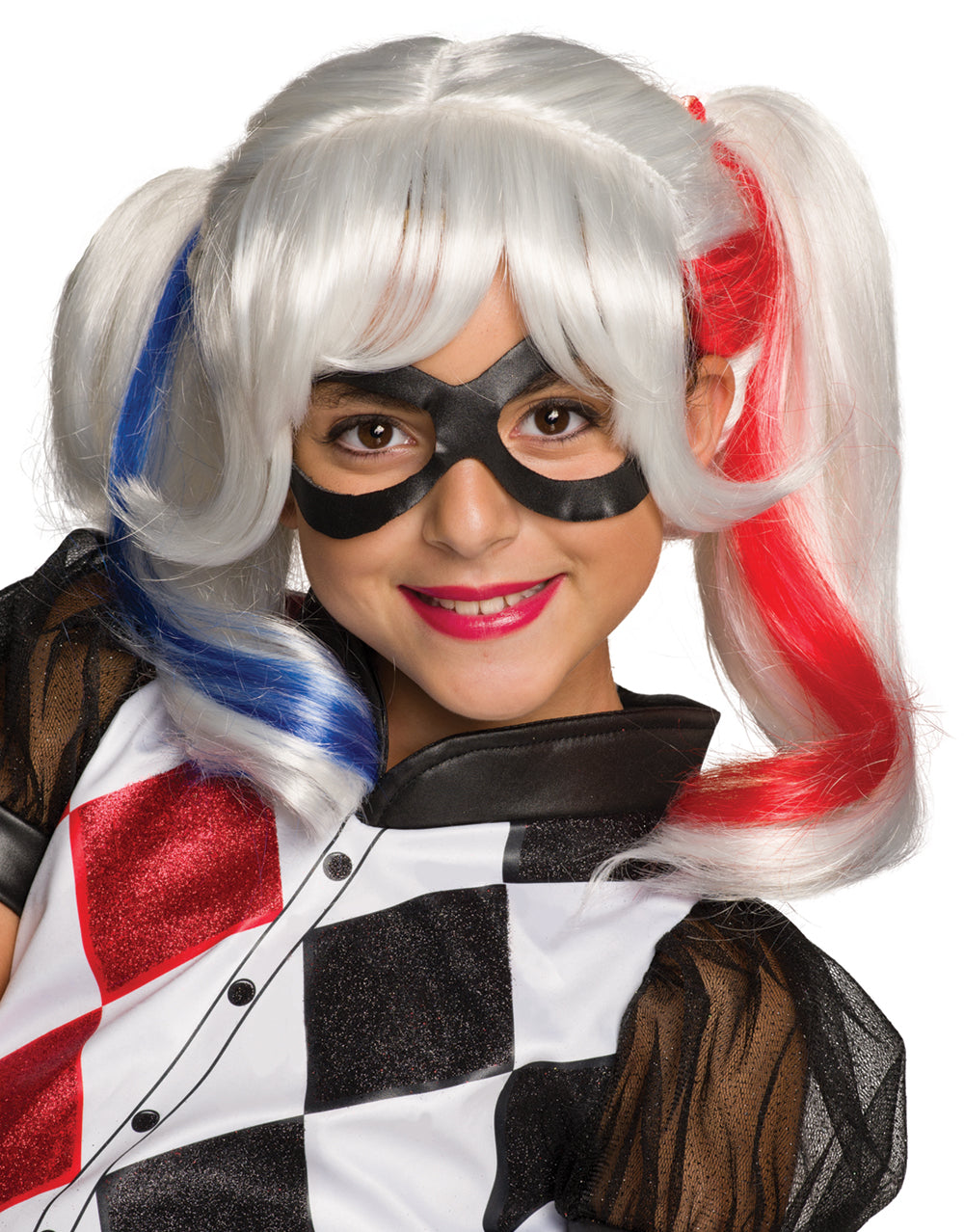 Harley Quinn wig costume accessory for kids.