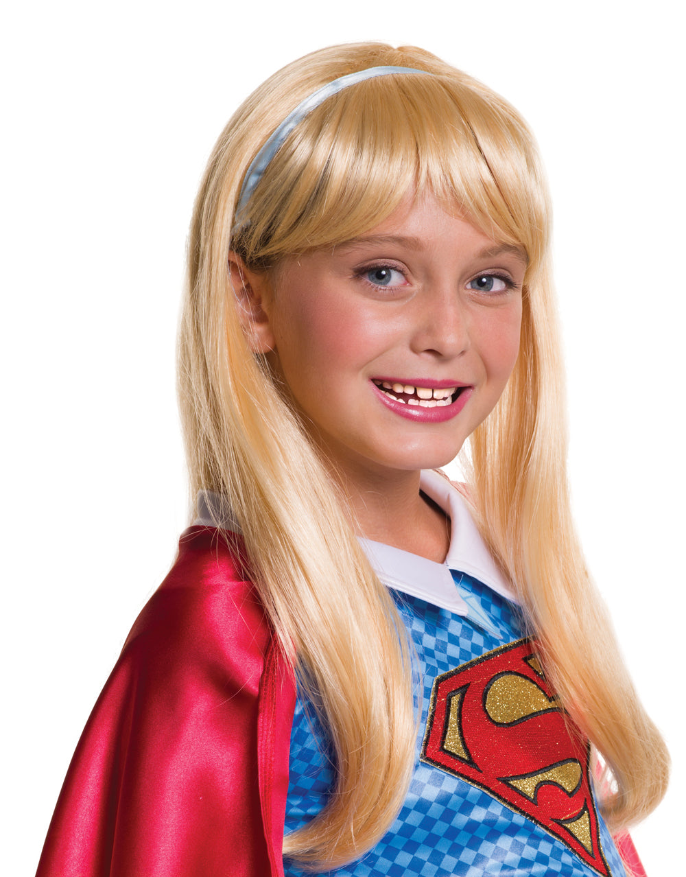 Supergirl wig costume accessory for kids.