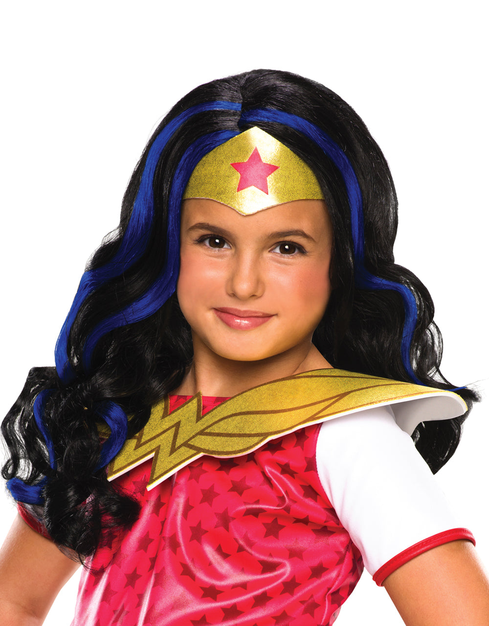 Wonder Woman wig costume accessory for kids.