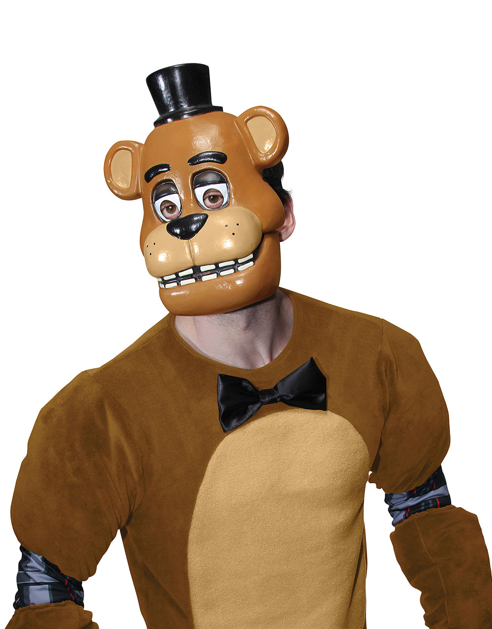 Five Nights at Freddy's scary bear half mask costume accessory for adults.