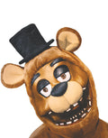 Five Nights at Freddy's scary bear mask costume accessory for adults.