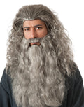 Lord of the Rings Gandalf wig and beard costume accessory for adults.