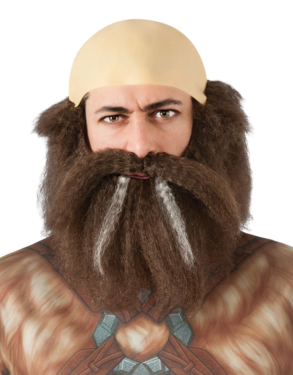 Lord of the Rings Dwalin wig and beard costume accessory for adults.