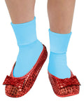 The Wizard of Oz Dorothy shoe covers costume accessory for women.