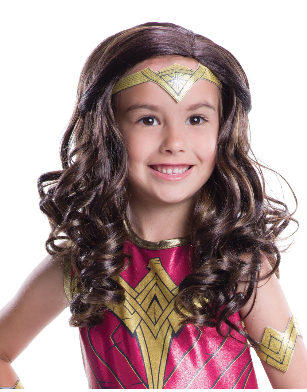 Justice League Wonder Woman Kids wig costume accessory for kids.
