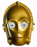 Star Wars C-3PO vacuform mask costume accessory for adults.