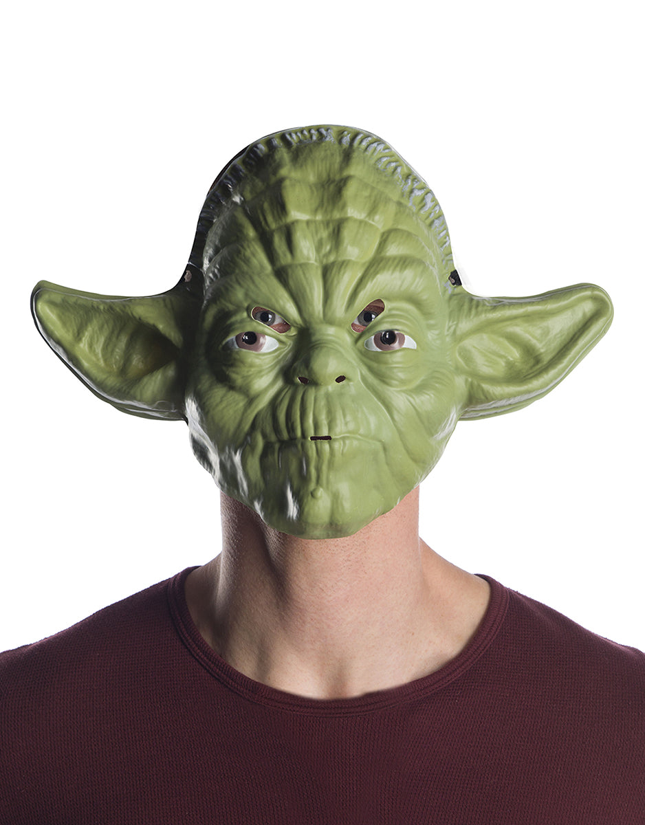 Star Wars Yoda vacuform mask costume accessory for adults.