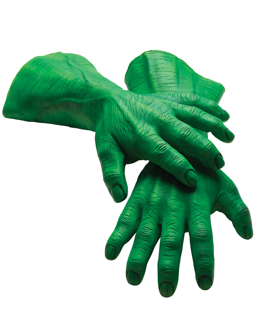 Marvel Comics Hulk latex hands costume accessory for adults.