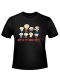 Stewie bad many ways graphic on a black adult t-shirt.