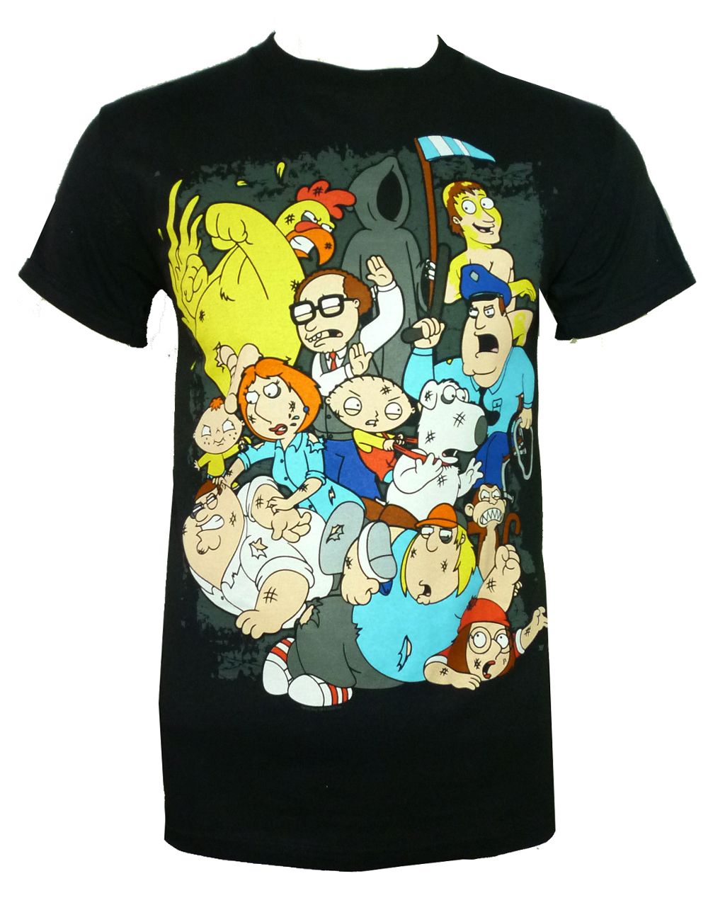 Brawl graphic on a black adult t-shirt.
