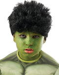 Avengers Age of Ultron Hulk wig and makeup kit costume accessory for kids.