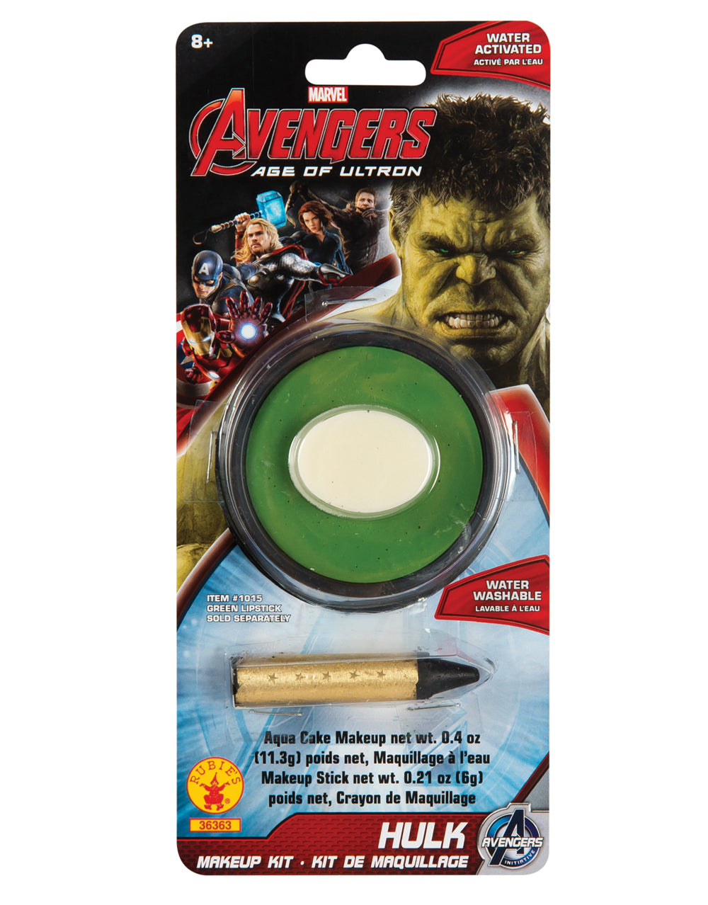 Avengers Age of Ultron Hulk makeup kit costume accessory for kids adn adults.