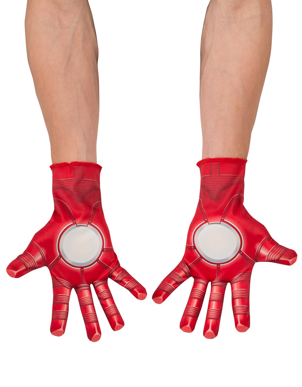 Avengers Age of Ultron Iron Man Mark 43 gloves costume accessory for adults.