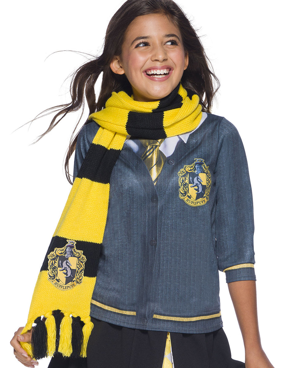 Harry Potter Hufflepuff scarf costume accessory for kids and adults.