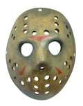 Friday the 13th Jason Voorhees fiberglass hockey mask costume accessory for adults.