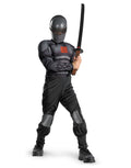 G.I. Joe Snake Eyes light up deluxe muscle chest costume for kids.
