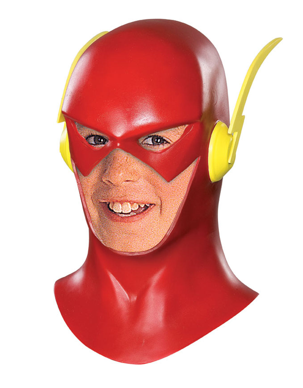 DC Comics The Flash full overhead vinyl mask costume accessory for kids.