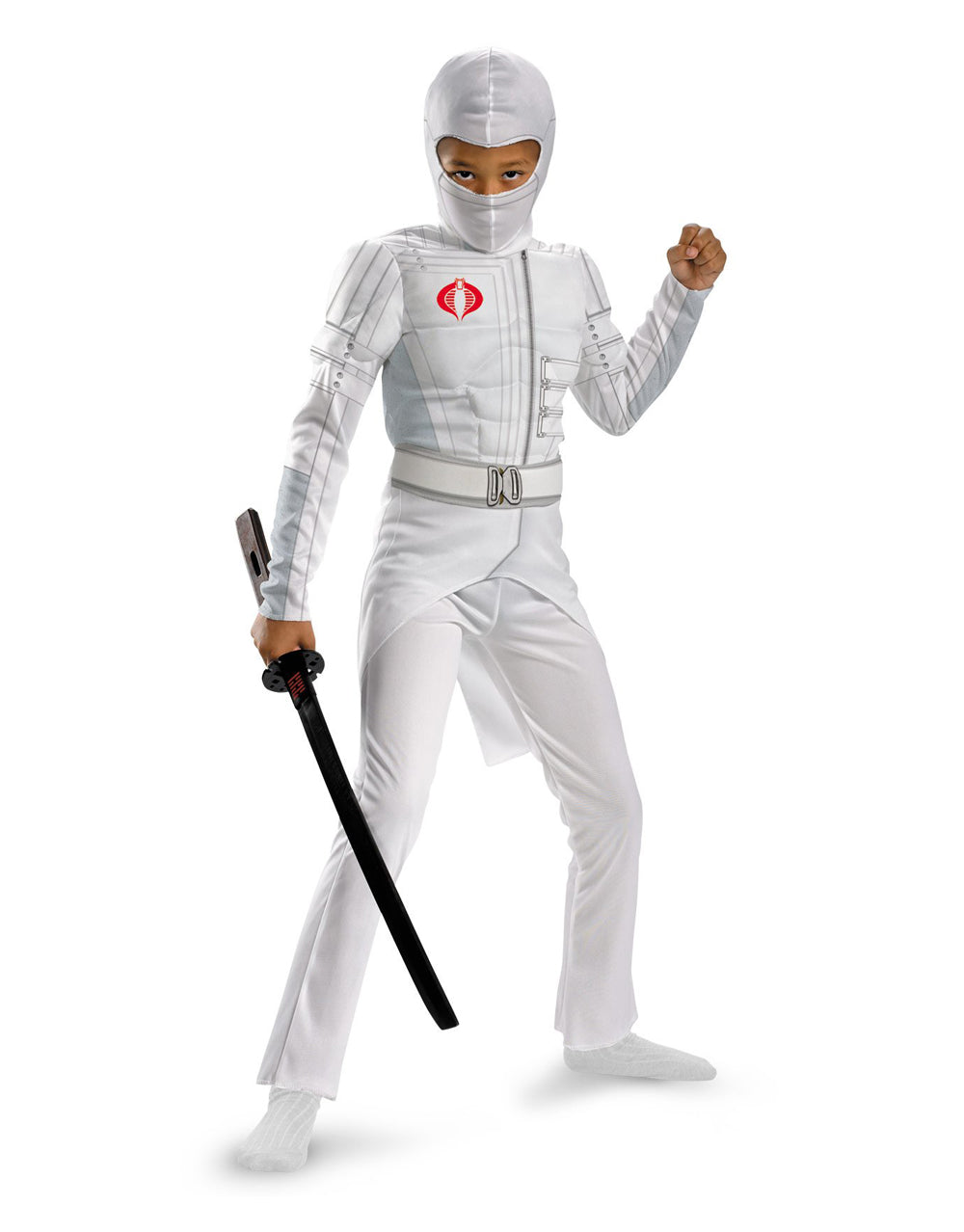 G.I. Joe Storm Shadow light up deluxe muscle chest costume for kids.