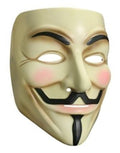 V for Vendetta mask costume accessory for adults.