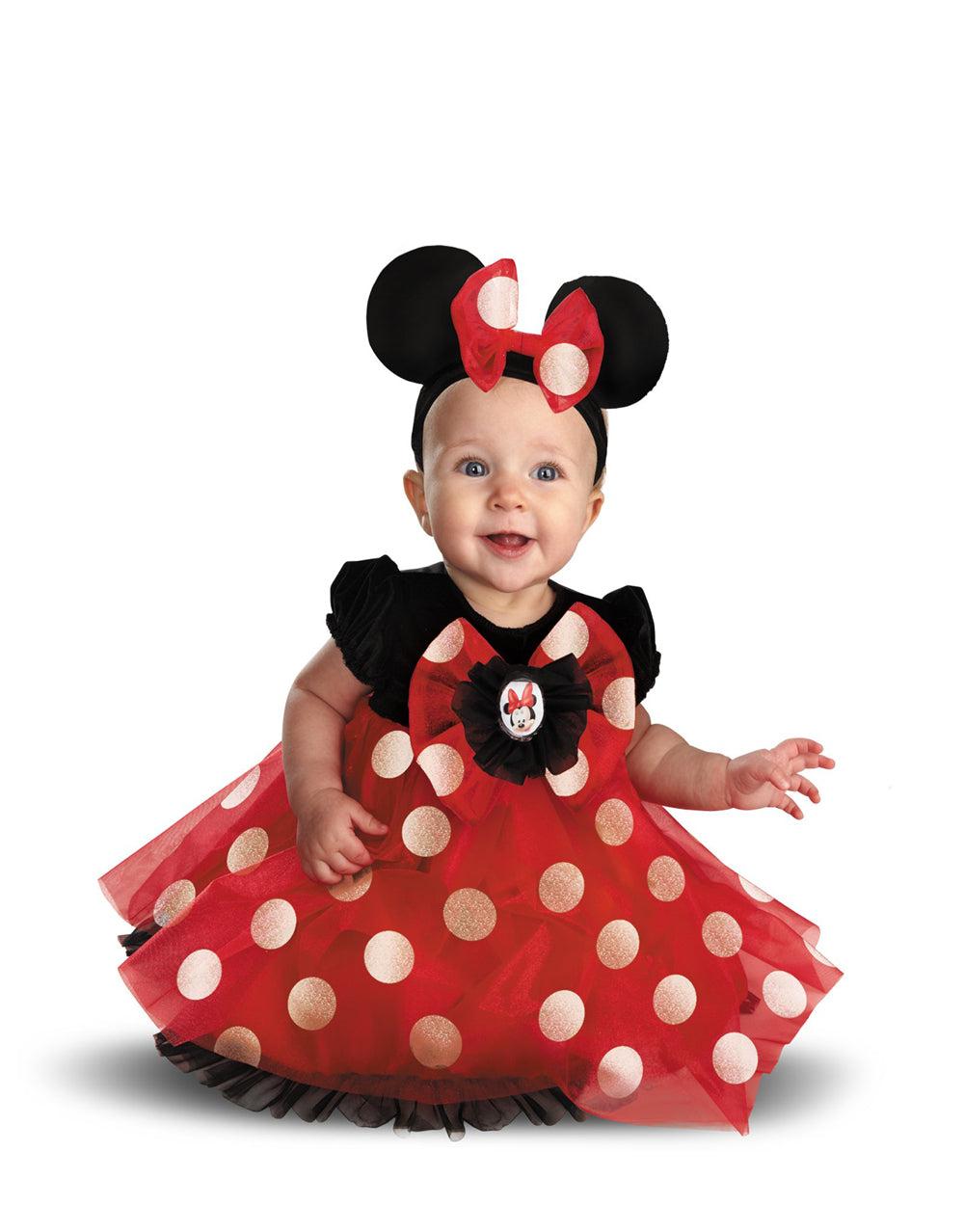 Disney Minnie Mouse infant red costume for kids.