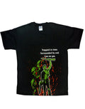 Army of Darkness classic graphic on a black adult t-shirt.