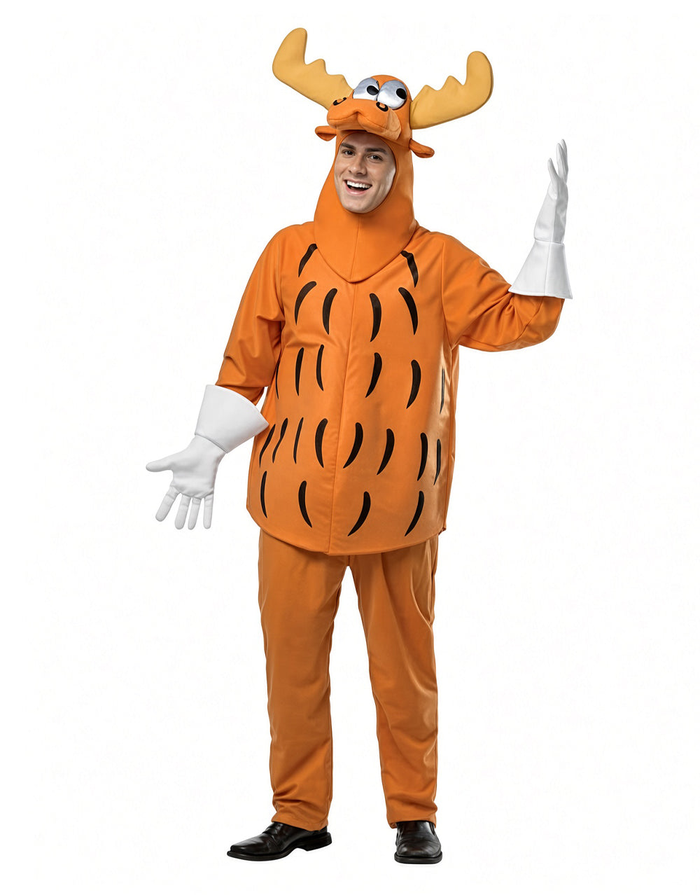 Adventures of Rocky and Bullwinkle and Friends Bullwinkle costume for adults.