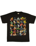 DC Universe graphic on a black adult t-shirt.