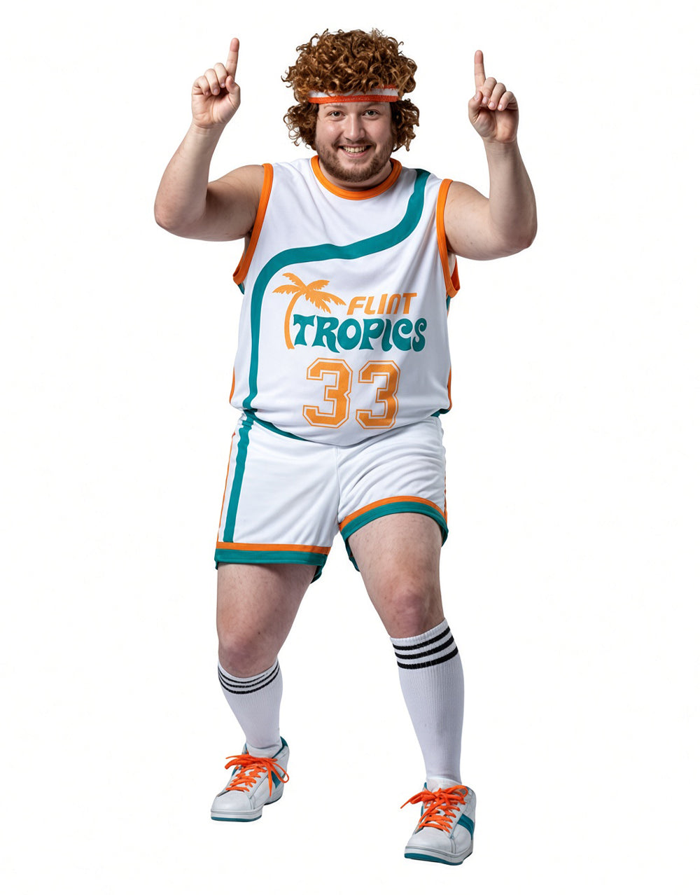 Semi-Pro Jackie Moon plus size uniform costume for adults.