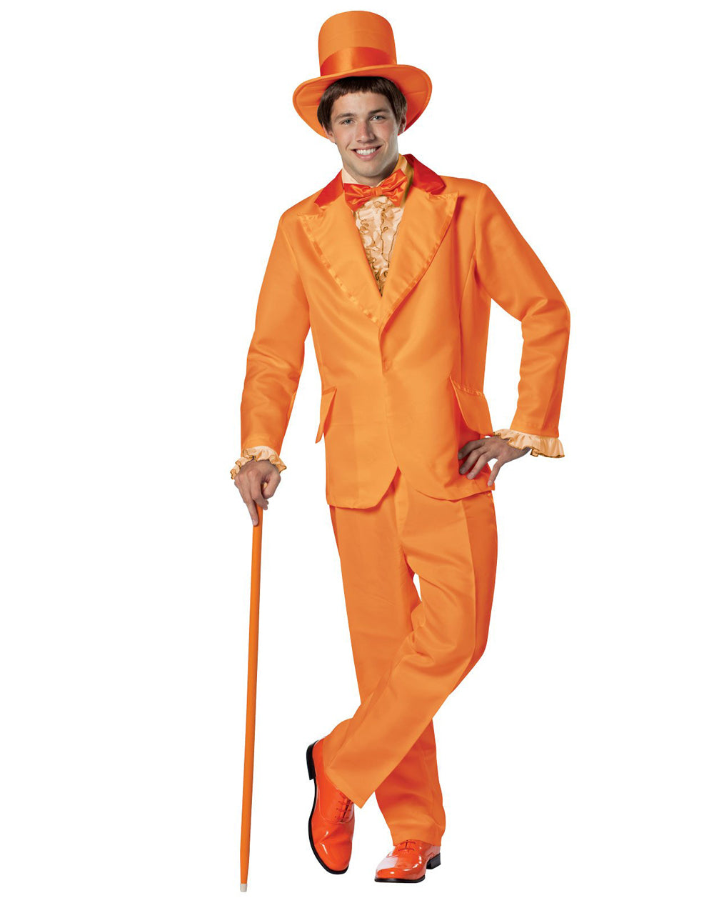 Dumb & Dumber Lloyd orange tuxedo costume for adults.