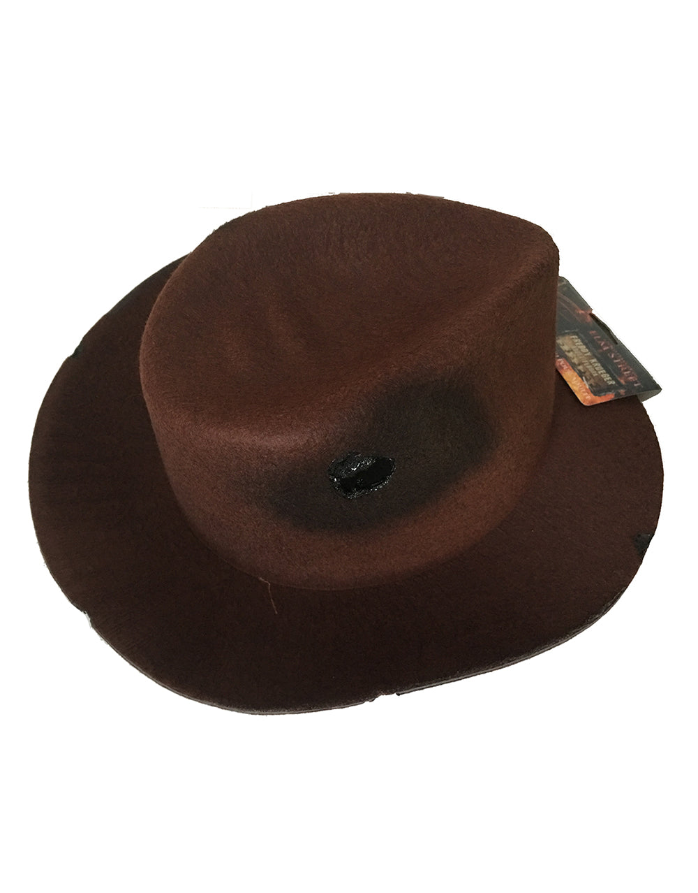 A Nightmare on Elm Street Freddy Krueger EVA molded fedora hat costume accessory for adults.