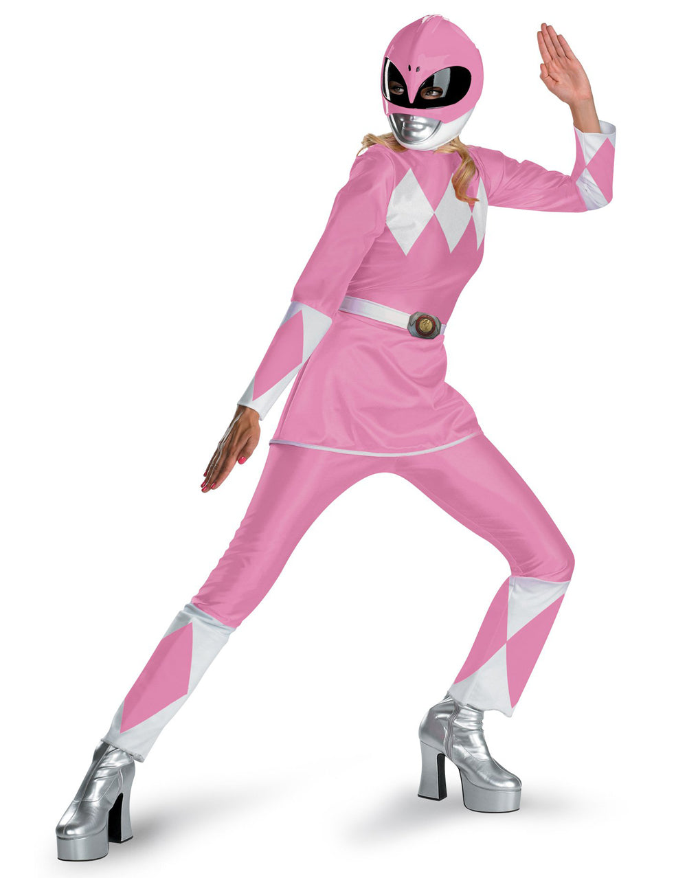 Mighty Morphin Power Rangers Pink Ranger deluxe costume for women.