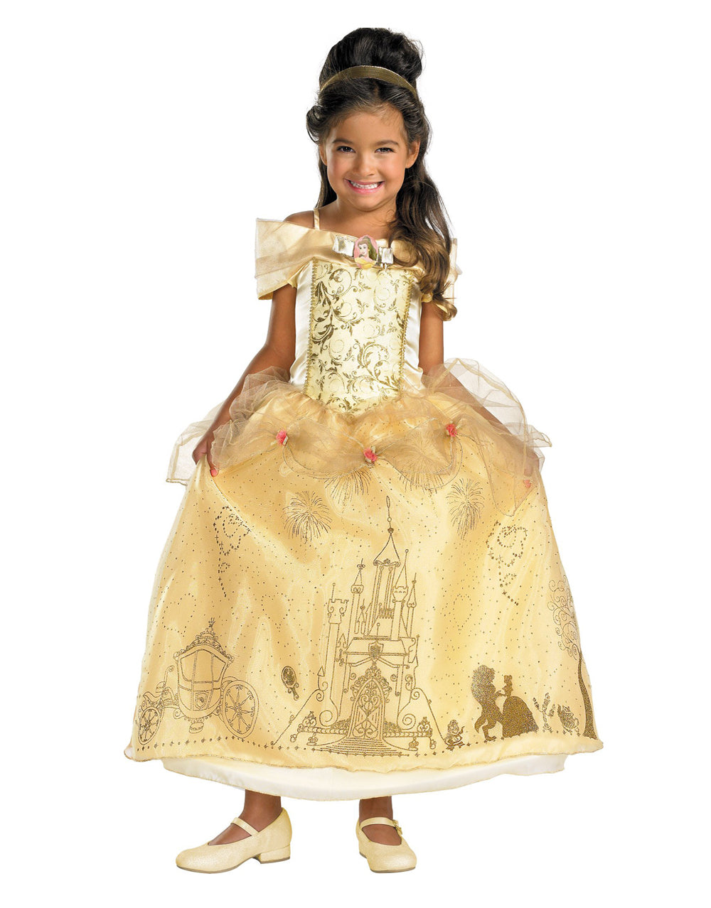 Beauty and the Beast Belle prestige costume for kids.