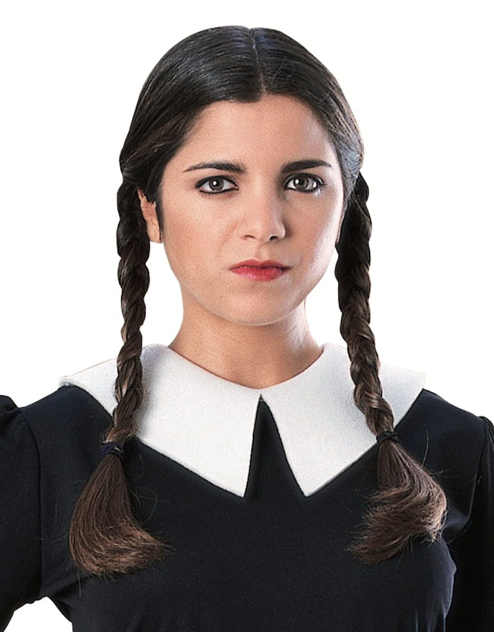 The Addams Family Wednesday Addams wig costume accessory for women.