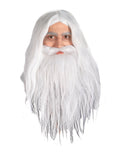 Lord of the Rings Gandalf wig and beard costume accessory for adults.