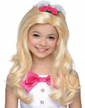 Barbie wig with attached veil costume accessory for kids.
