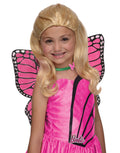 Barbie bride wig with attached veil costume accessory for kids.