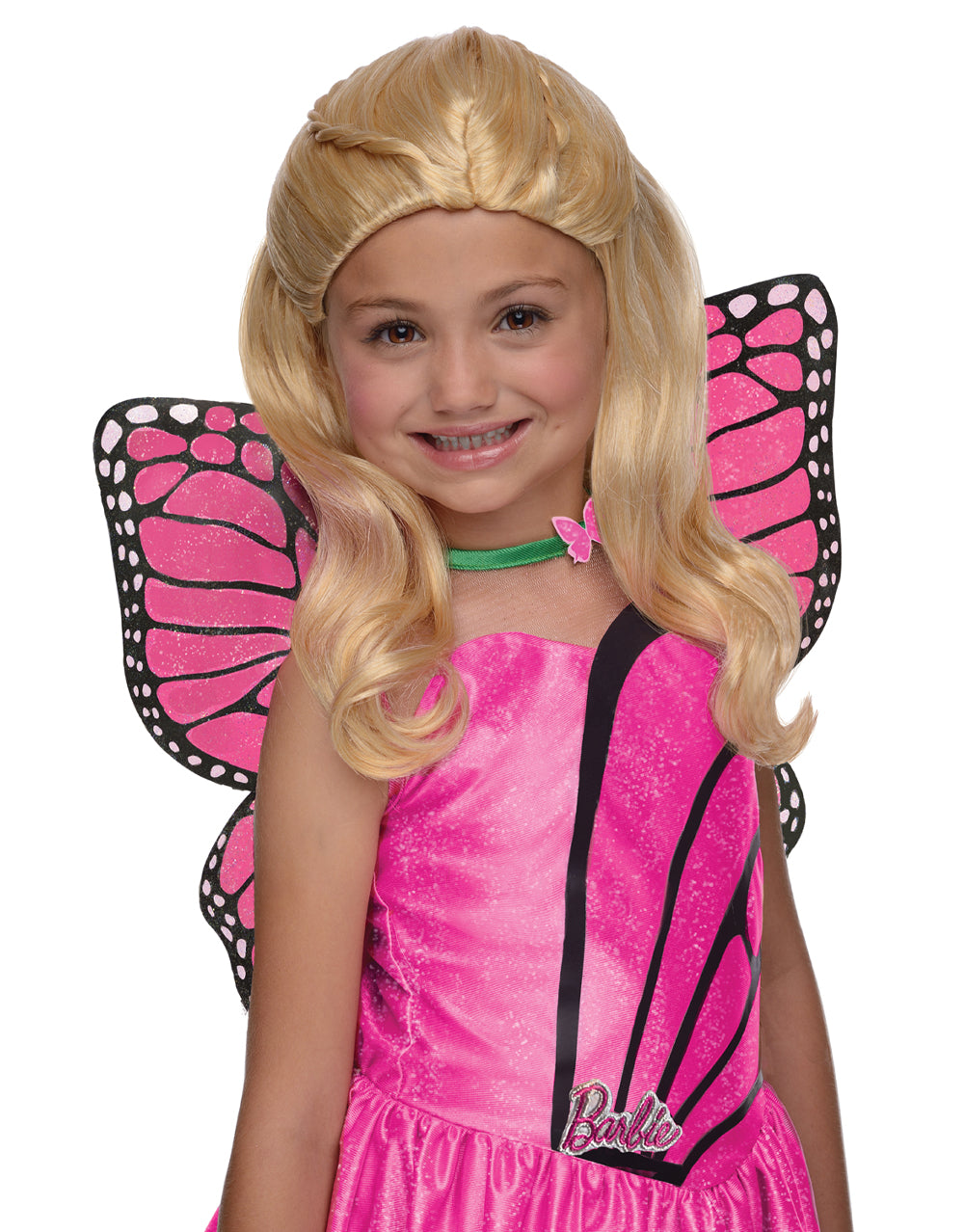 Barbie bride wig with attached veil costume accessory for kids.