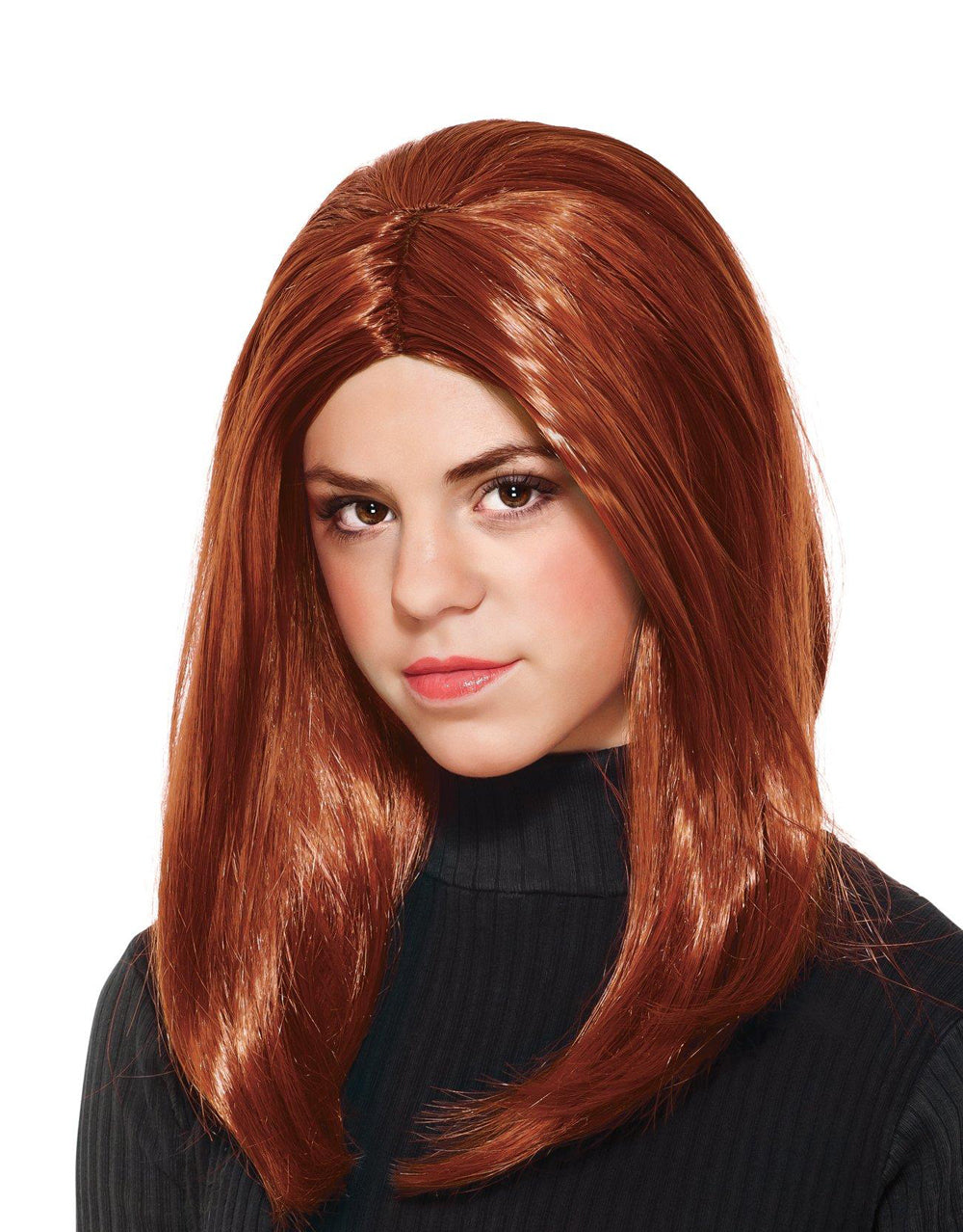 Captain America The Winter Soldier Black Widow wig costume accessory for kids.