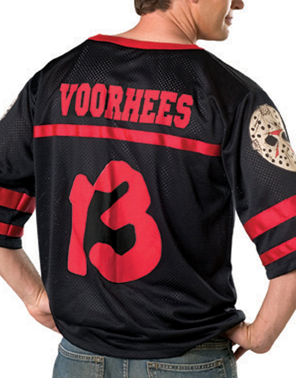 Friday the 13th Jason Voorhees teen hockey shirt costume for kids.