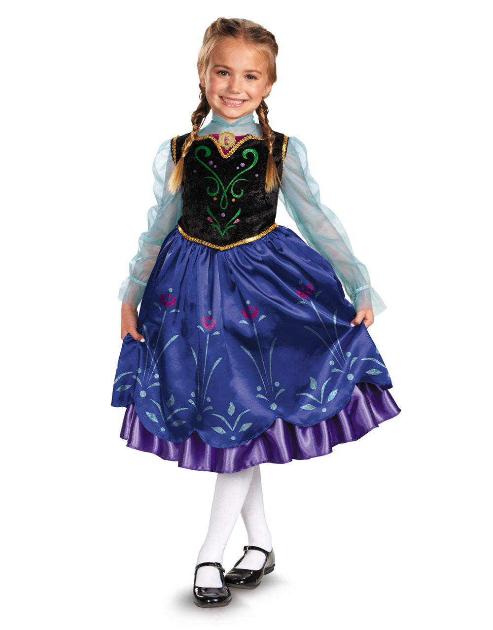 Frozen Anna deluxe gown costume for kids.