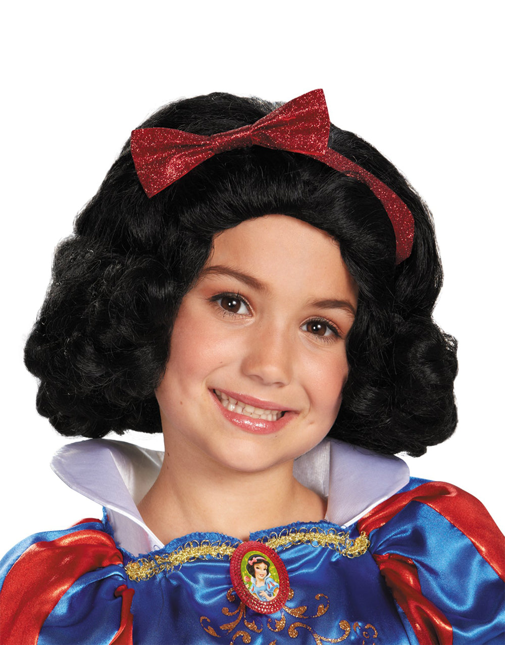 Snow White wig costume accessory for kids.