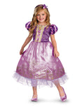 Tangled Rapunzel sparkle deluxe costume for kids.