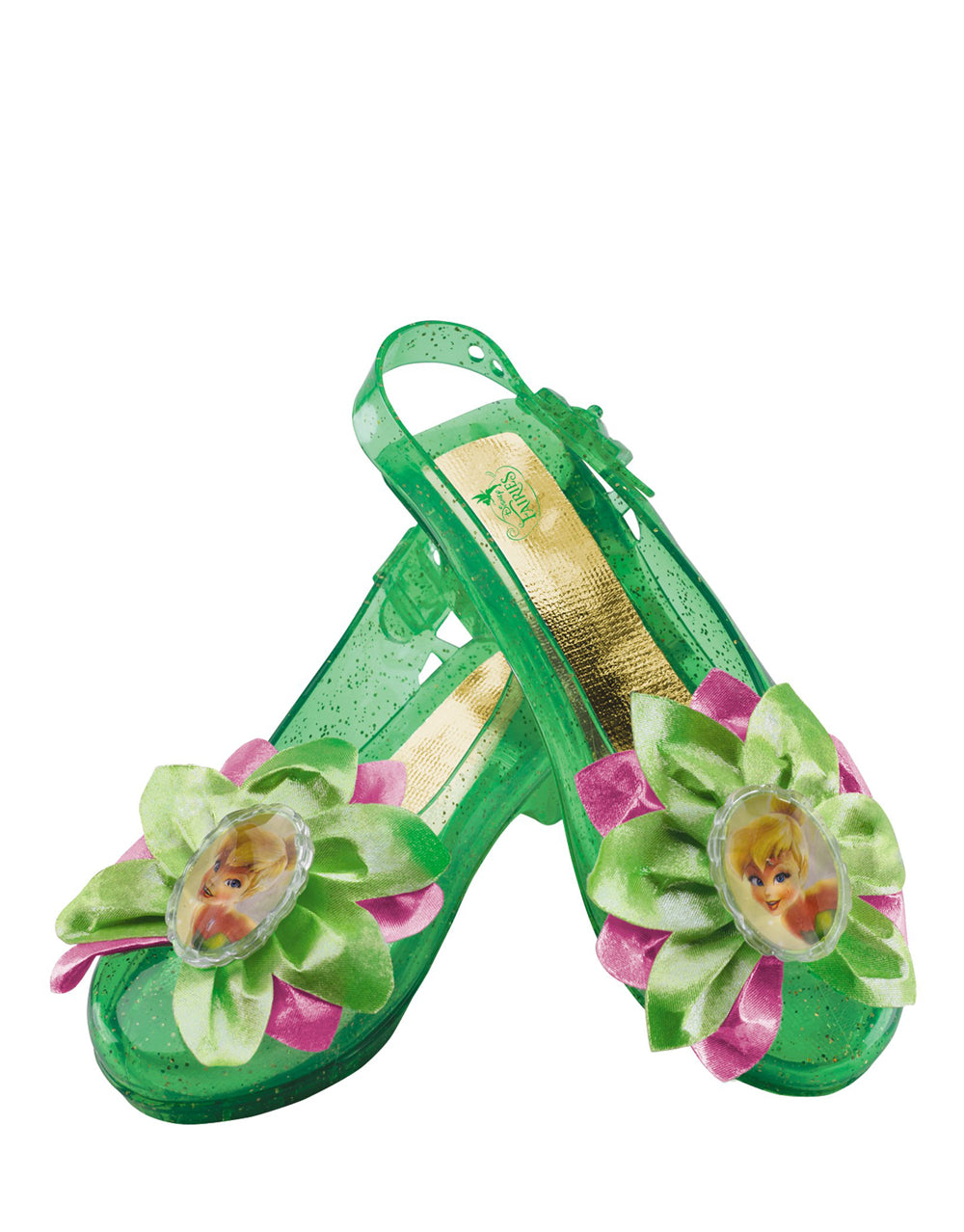 Peter Pan Tinker Bell sparkle shoes costume accessory for kids.