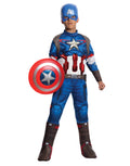 Avengers Age of Ultron Captain America deluxe costume for kids.