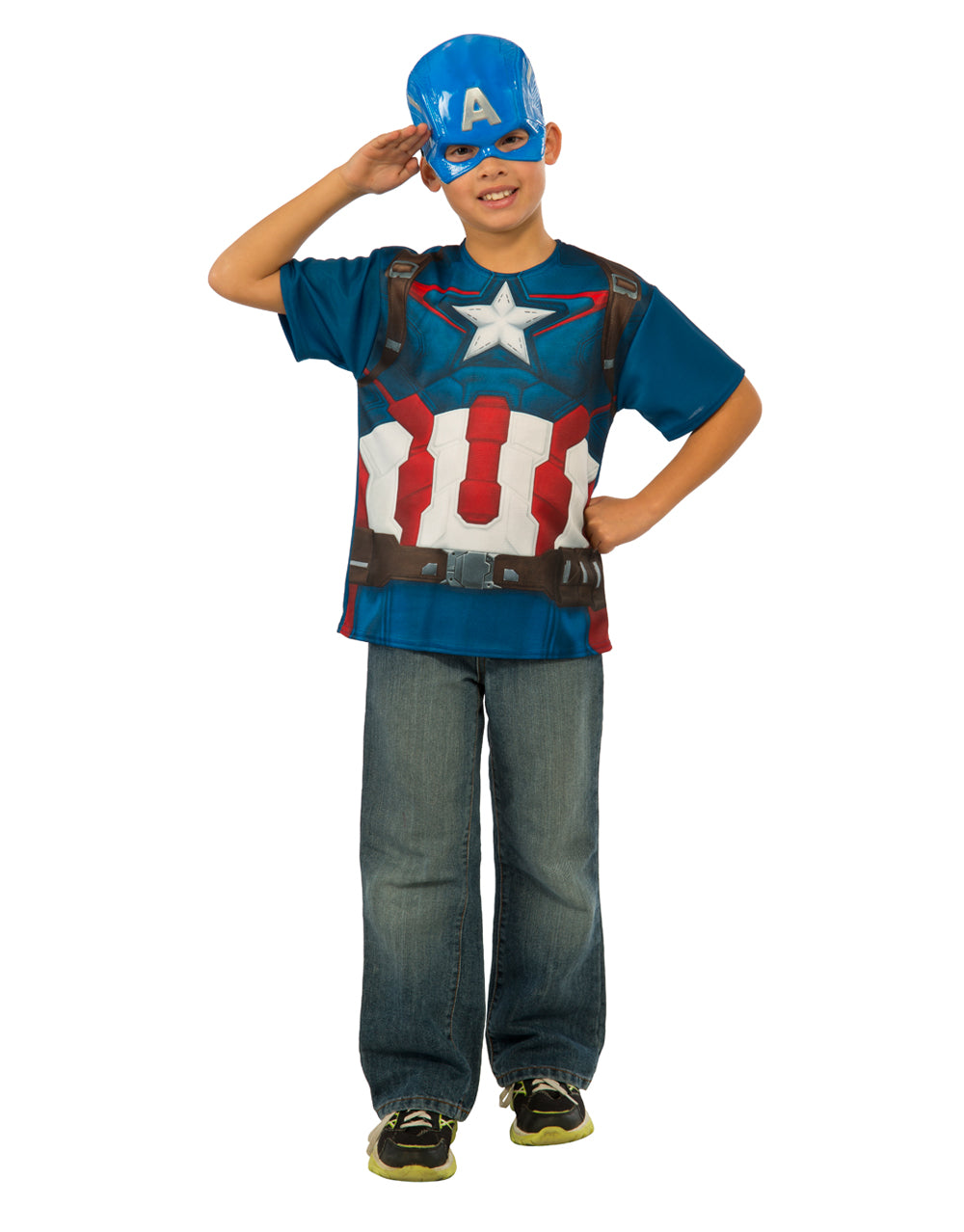 Avengers Age of Ultron Captain America shirt costume for kids.