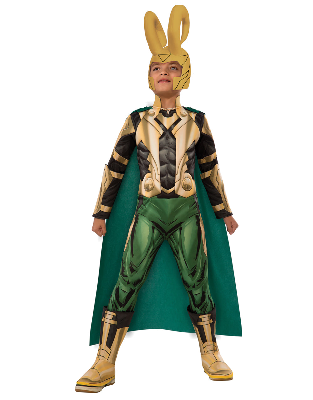 The Avengers Loki deluxe muscle chest costume for kids.