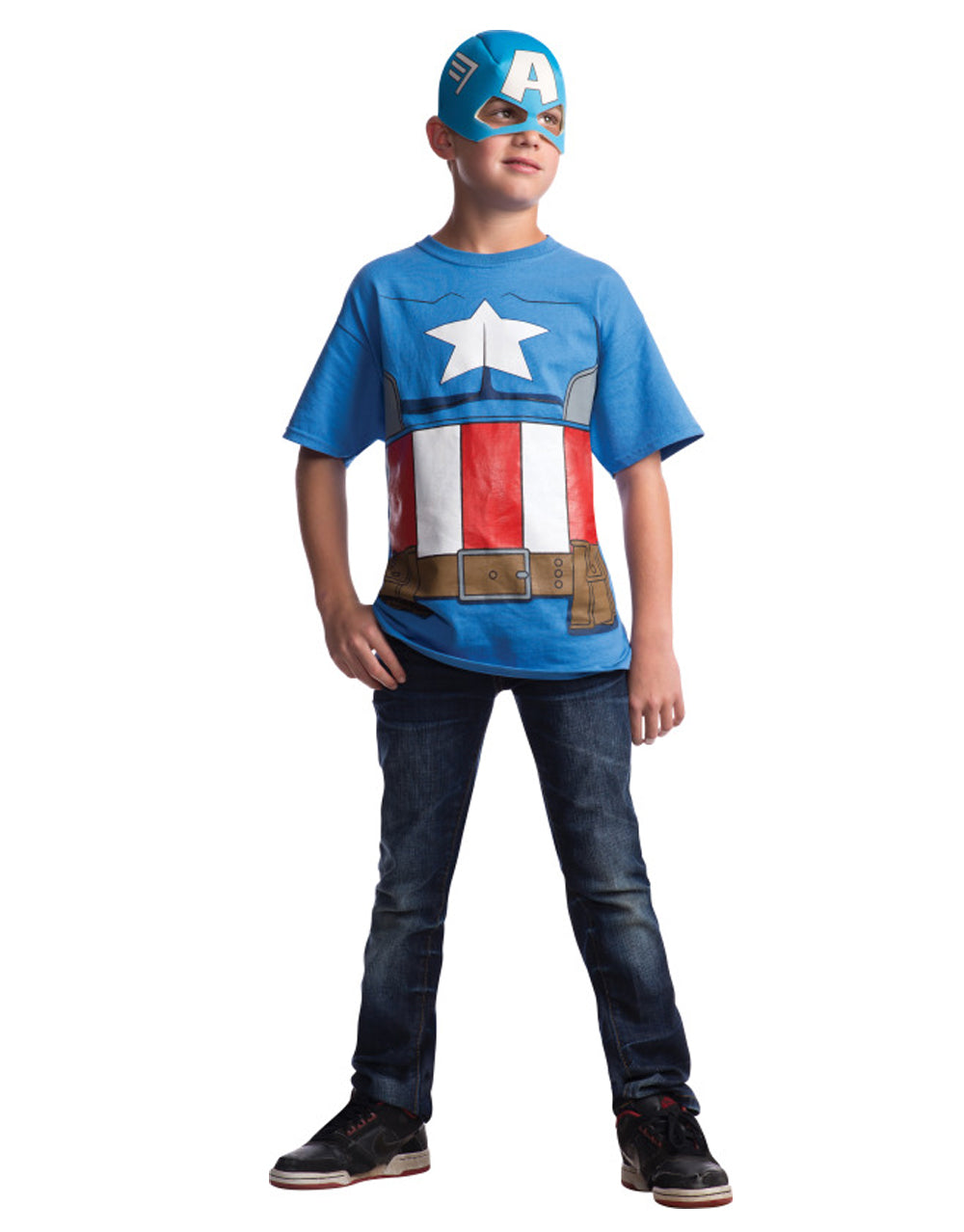 The Avengers Captain America shirt costume for kids.