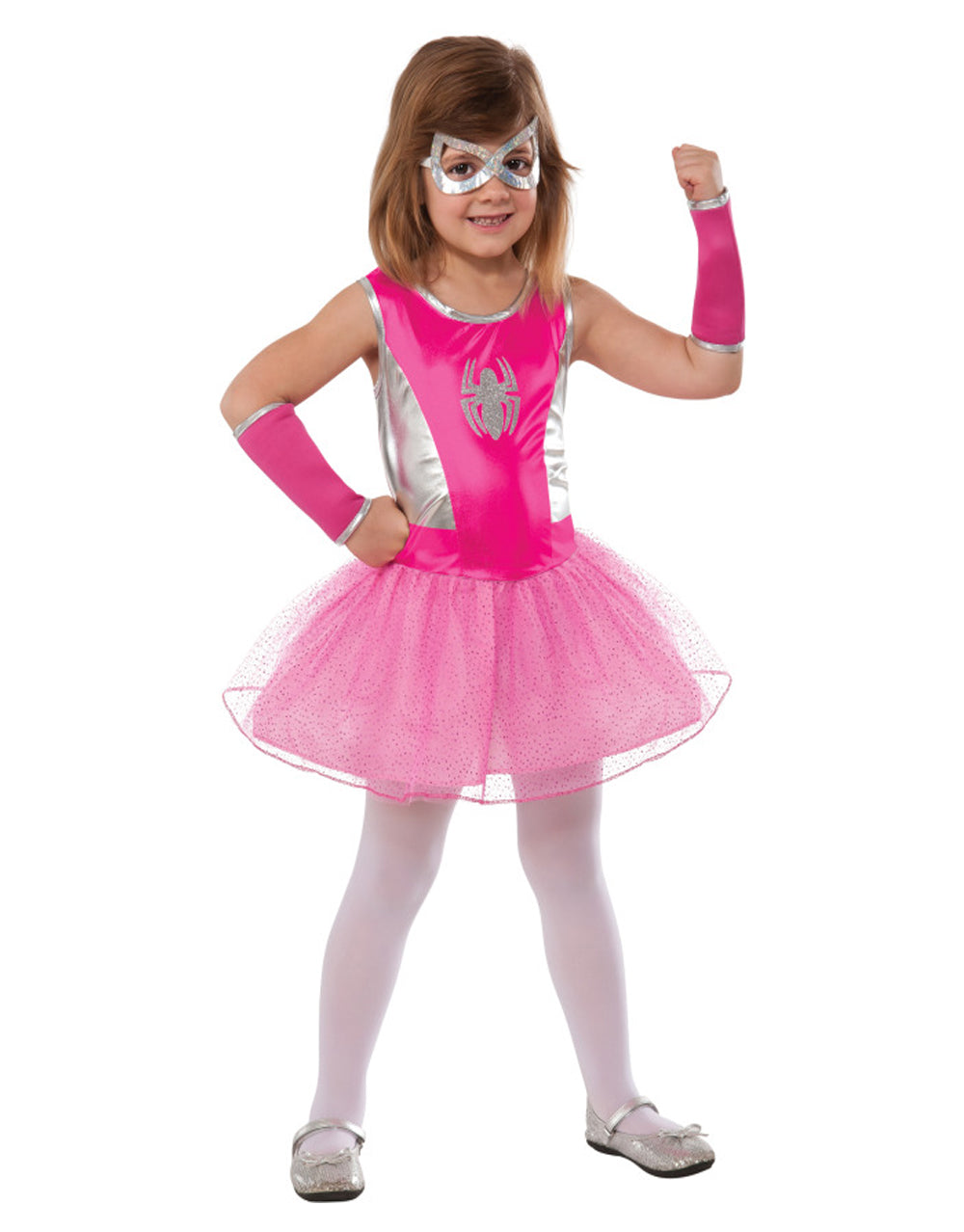 Marvel Comics Spider-Woman pink tutu dress costume for kids.