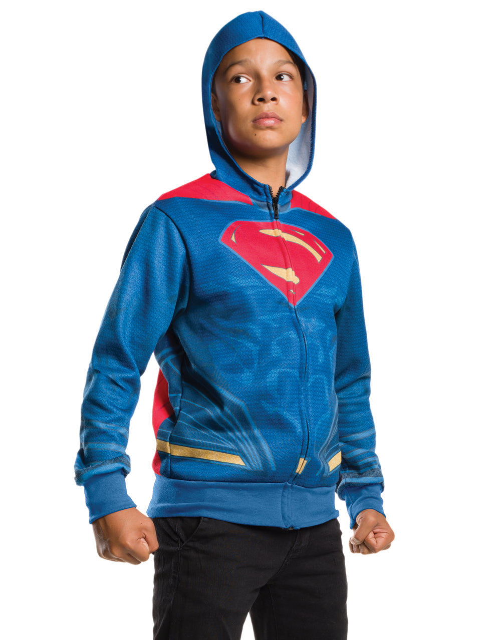 Batman v Superman hoodie costume accessory for kids.
