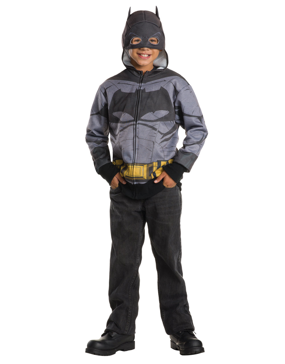 Batman v Superman hoodie costume accessory for kids.